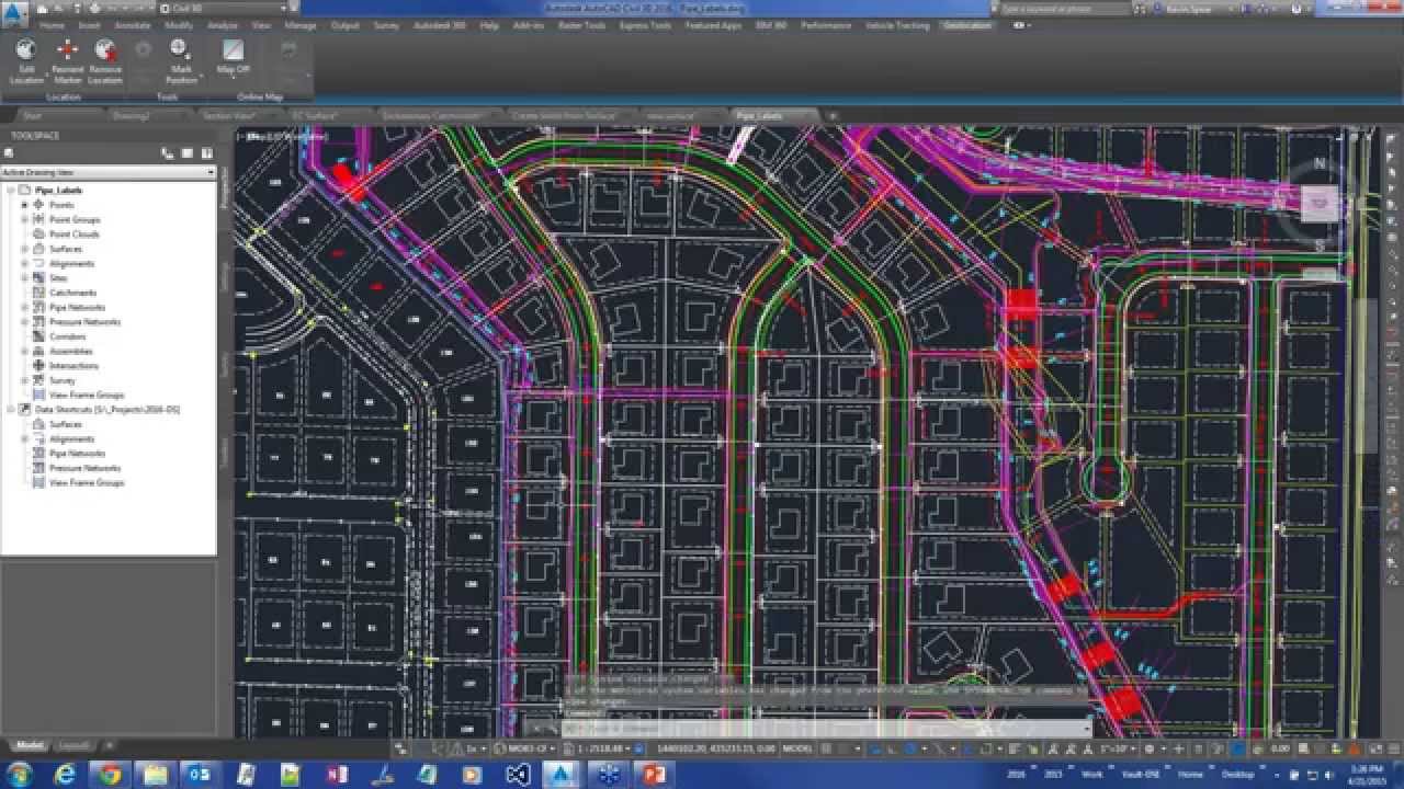 Civil 3D corridor and transportation design