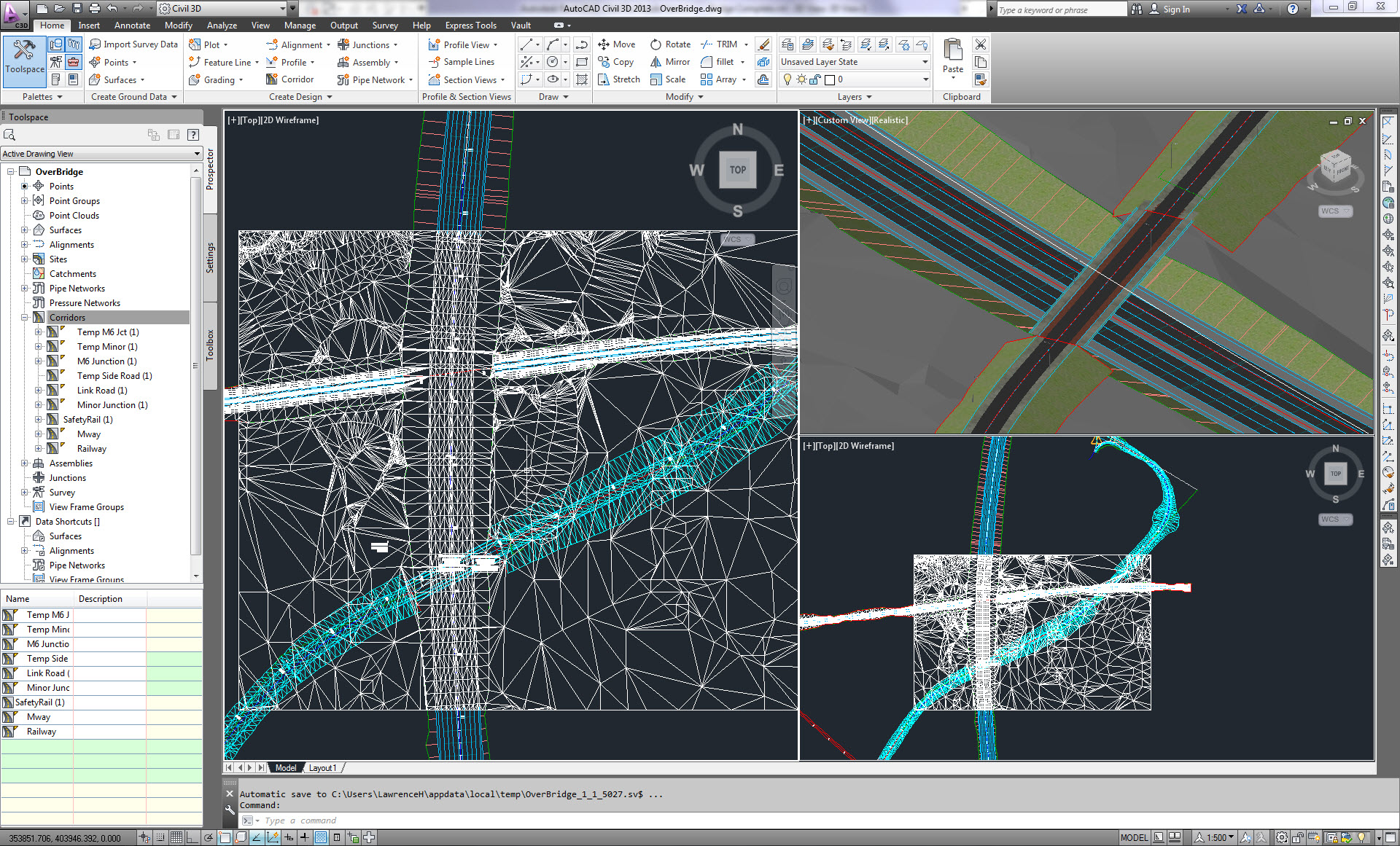 Civil 3D terrain modeling and analysis