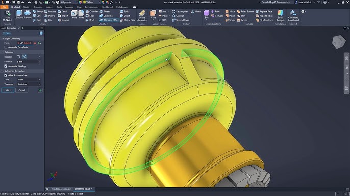 Inventor Professional assembly modeling and constraint management